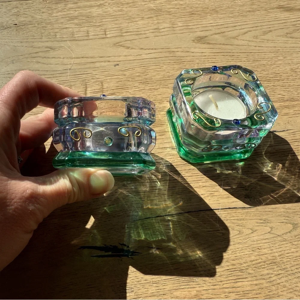 Pair of vintage Partylite tealight candle holders. Gorgeous!